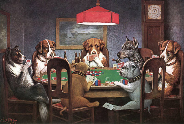 dogs playing poker picture. dogs playing poker.